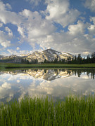 Mammoth Peak And Clouds Reflected Photograph by Tim Fitzharris