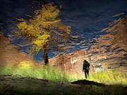 Man In Nature - Into The Canyon Photograph by Shenshen Dou