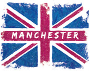 Manchester Distressed Union Jack Flag Digital Art by Mark Tisdale