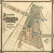 Map: Worlds Fair, 1893 Photograph by Granger