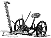 Maple Lake Mower Drawing by Rob Christensen