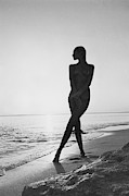 Marisa Berenson At A Beach Photograph by Arnaud de Rosnay