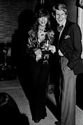 Mary Russell Laughing With Yves St. Laurent Photograph by Henry Clarke