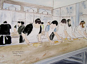 Matzah Factory at Kiryat Sanz Painting by Linda Feinberg
