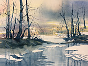 Melt Water on Skipwith Common Painting by Glenn Marshall