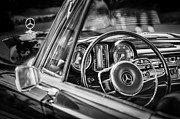 Mercedes-Benz 250 SE Steering Wheel Emblem Photograph by Jill Reger