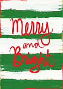 Merry and Bright- Greeting Card Mixed Media by Linda Woods