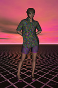 Michelle on a Grid Digital Art by Judi Suni Hall Michelle on a Grid Digital Art by Judi Suni Hall