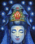 Midnight Meditation Kuan Yin Painting by Sue Halstenberg Midnight Meditation Kuan Yin Painting by Sue Halstenberg