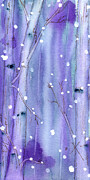 Midnight Snow In The Aspens Painting by Dawn Derman Midnight Snow In The Aspens Painting by Dawn Derman