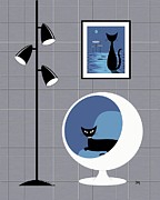 Mini Space Cat Digital Art by Donna Mibus