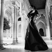 Model In The Court Of Lions Inside The Alhambra Photograph by Henry Clarke