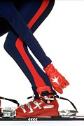 Model Wearing Wolverine Trappeur Ski Boots Photograph by Bob Stone