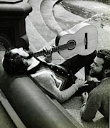 Models With A Guitar On A Staircase Photograph by Emma Gene Hall