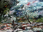Modern Abstract Expressive Lost  Painting by Ginette Callaway