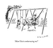Mom! You're Embarrassing Me! Drawing by Trevor Spaulding