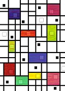 Mondrian-Like Variation Painting by David K Small