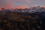 Mont Blanc Range At Sunset Captured Photograph by Thomas Bekker