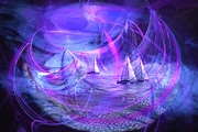 Moon-Called Sea Digital Art by Lisa Yount