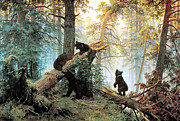 Morning In A Pine Forest Digital Art by Ivan Shishkin