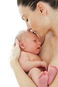 Mother Holding Newborn Baby Boy Photograph by Science Photo Library