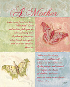 Mother's Day Butterfly card Painting by Debbie DeWitt
