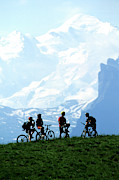 Mountain Bikers In Morzine, France Photograph by Scott Markewitz