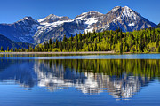 Mt. Timpanogos Reflected in Silver Flat Reservoir - Utah Photograph by Gary Whitton