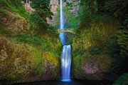 Multnomah Waterfall Portland Oregon Photograph by Mel Ashar