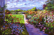 Nantucket Island Garden Painting by David Lloyd Glover