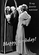 Narcissist Birthday Greeting Card Photograph by Everett