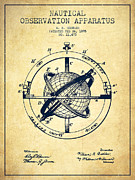 Nautical Observation Apparatus Patent From 1895 - Vintage Digital Art by Aged Pixel