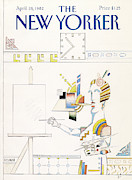 New Yorker April 26th, 1982 Painting by Saul Steinberg