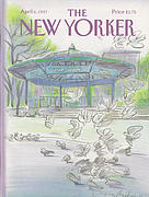 New Yorker April 6th, 1987 Painting by Eugene Mihaesco