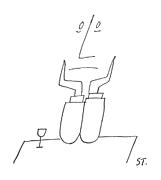 New Yorker August 7th, 1954 Drawing by Saul Steinberg