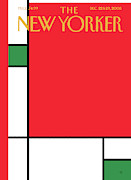 Minimalist Christmas Painting by Bob Staake