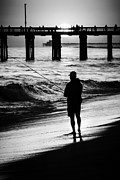 Newport Beach California Sunset Fishing Picture Photograph by Paul Velgos Newport Beach California Sunset Fishing Picture Photograph by Paul Velgos