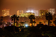 Newport Beach Skyline at Night Photograph by Paul Velgos