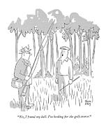 No, I Found My Ball.  I'm Looking For The Golf Drawing by Chon Day