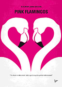 No142 My PINK FLAMINGOS minimal movie poster Digital Art by Chungkong Art