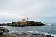 Nubble Lighthouse In Early Winter Photograph by Eunice Miller
