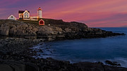 Nubble Lighthouse At Sunset Photograph by Susan Candelario Nubble Lighthouse At Sunset Photograph by Susan Candelario