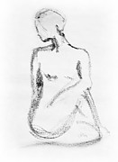 Nude Model Gesture VI Drawing by Irina Sztukowski