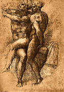 Nude Study Number One Painting by Michelangelo Buonarroti