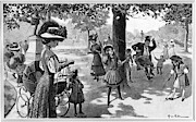 New York City - Central Park, 1900 Drawing by Georges Vallee