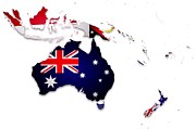 Oceania flags Digital Art by HELGE Art Gallery