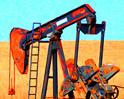 Oil Pump - Painterly Photograph by Wingsdomain Art and Photography