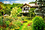 Old House with a Beautiful English Garden Photograph by Beverly Claire Kaiya