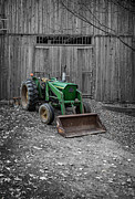 Old Tractor by the Barn Etna New Hampshire Photograph by Edward Fielding