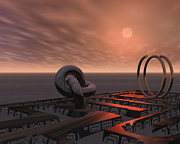 Old Pier and Sculptures Digital Art by Judi Suni Hall Old Pier and Sculptures Digital Art by Judi Suni Hall